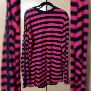 Dolls Kill Striped Dress w Hardware